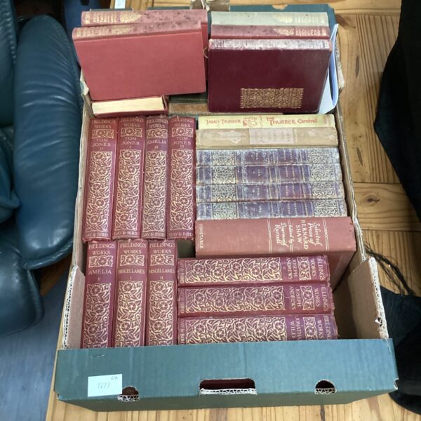 Antique collection of Fielding’s works, including Tom Jones and Amelia.