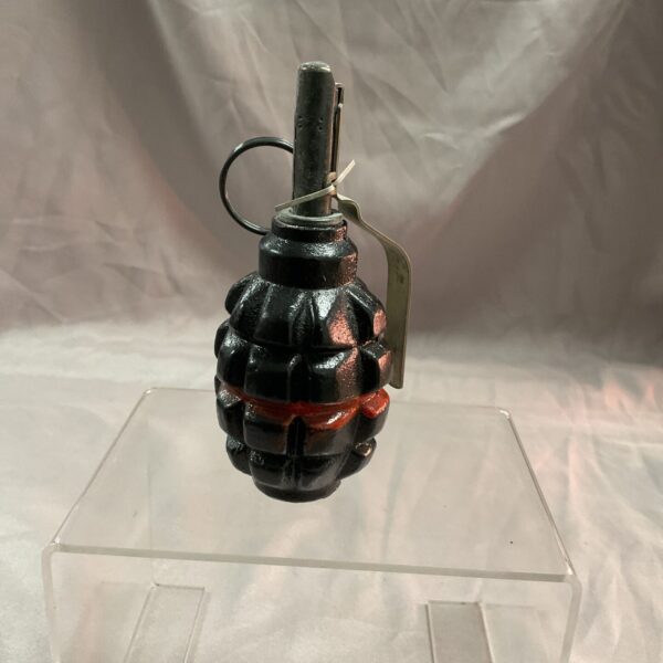 Vintage WW2 Russian hand grenade, inert collectible military ordnance.