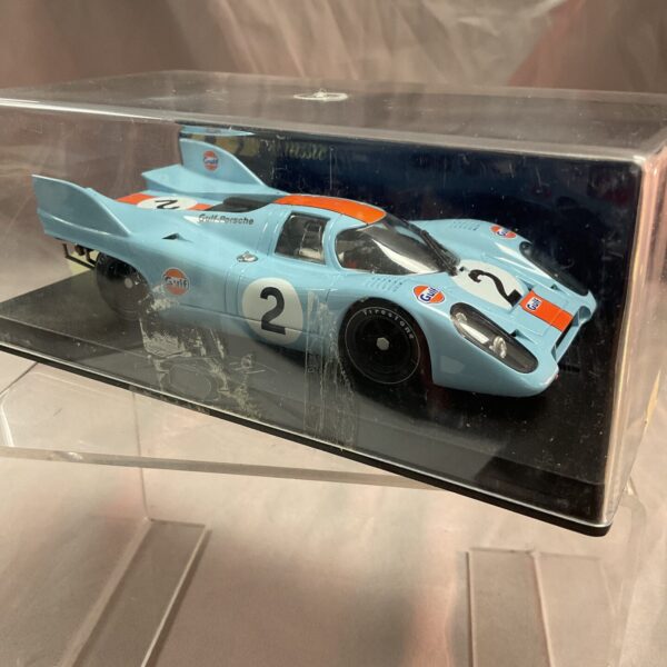 Fly Racing Porsche 917K slot car, detailed livery, Monday 71 race car.
