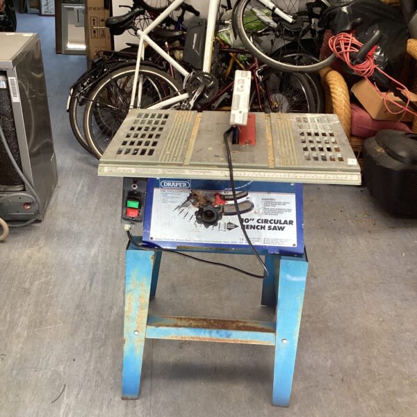 Used Draper 10 inch table saw for woodworking projects.