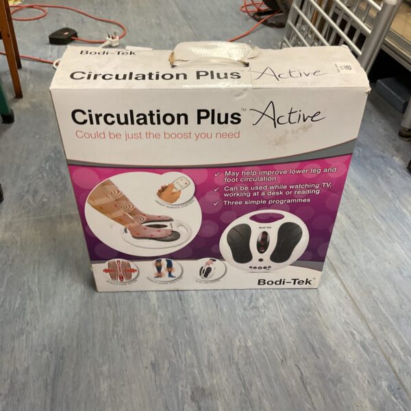 Bodi-tek Circulation Plus Active foot massager device in box.