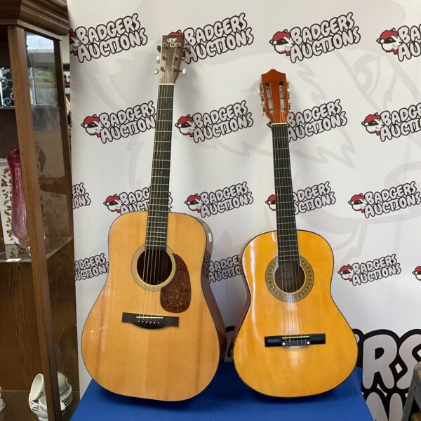 Vintage Herald and Santa Cruz acoustic guitars in a guitar lot.