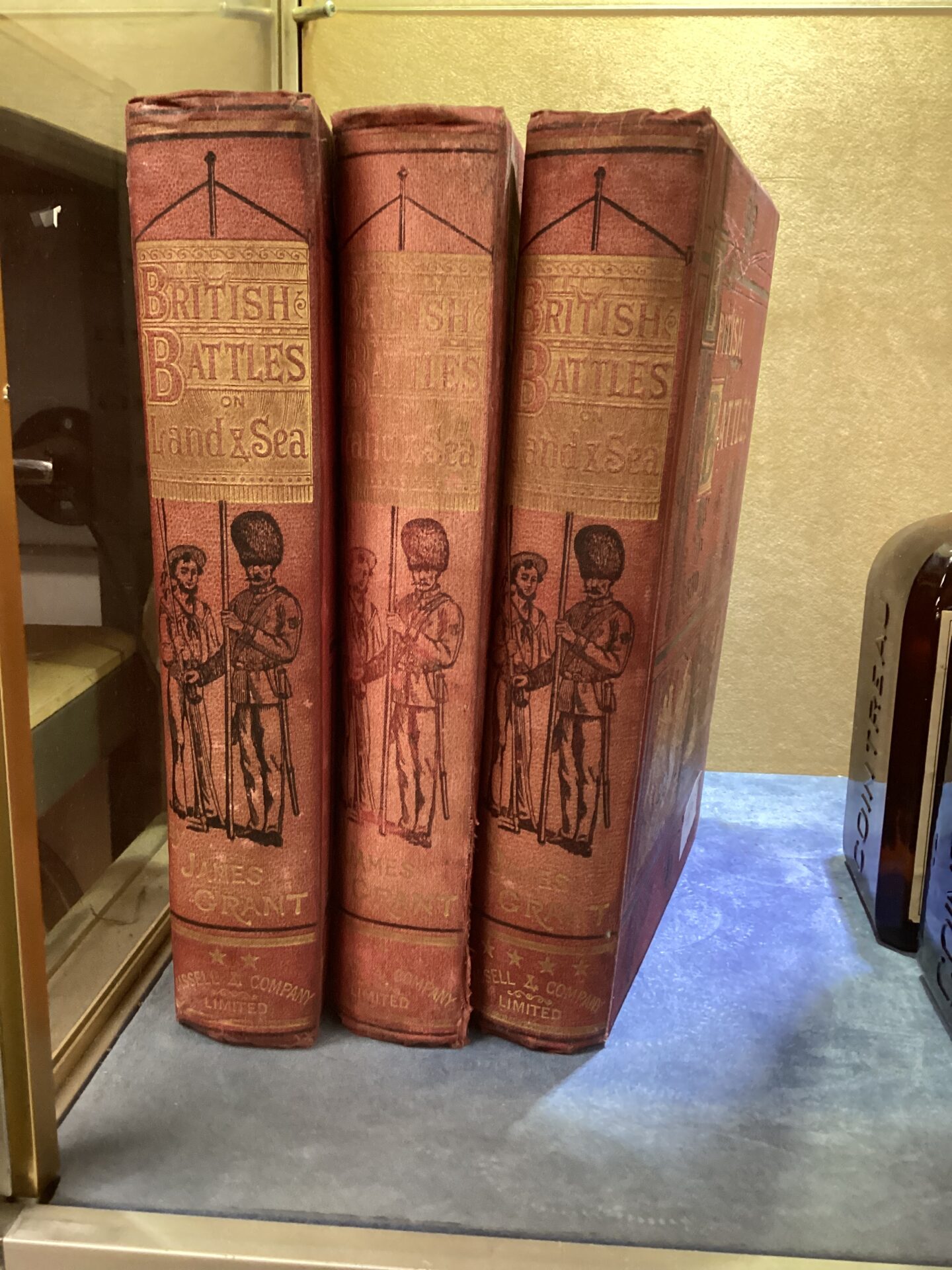 931 Three Vintage copies of British Battles on Land and Sea by James Grant