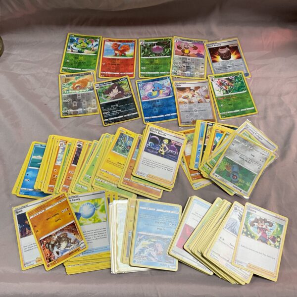Large lot of Pokemon trading cards for collectors and enthusiasts.