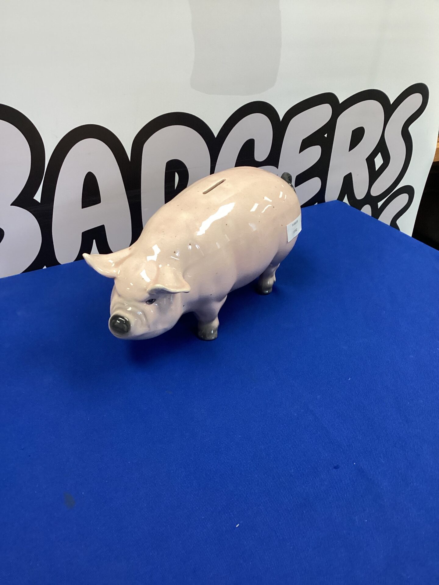 260 Glazed pottery Large piggy bank