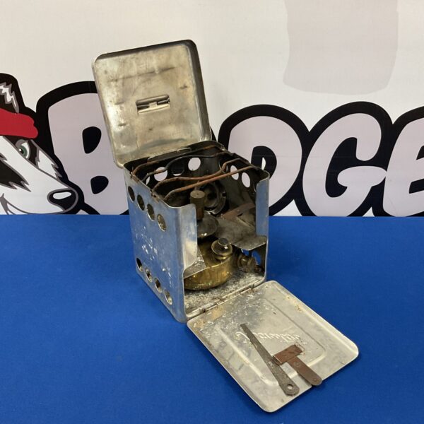Vintage Monitor paraffin stove, a classic portable heater.