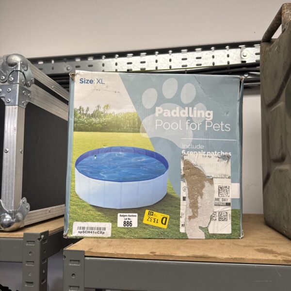 Keplin XL pet paddling pool in original packaging.