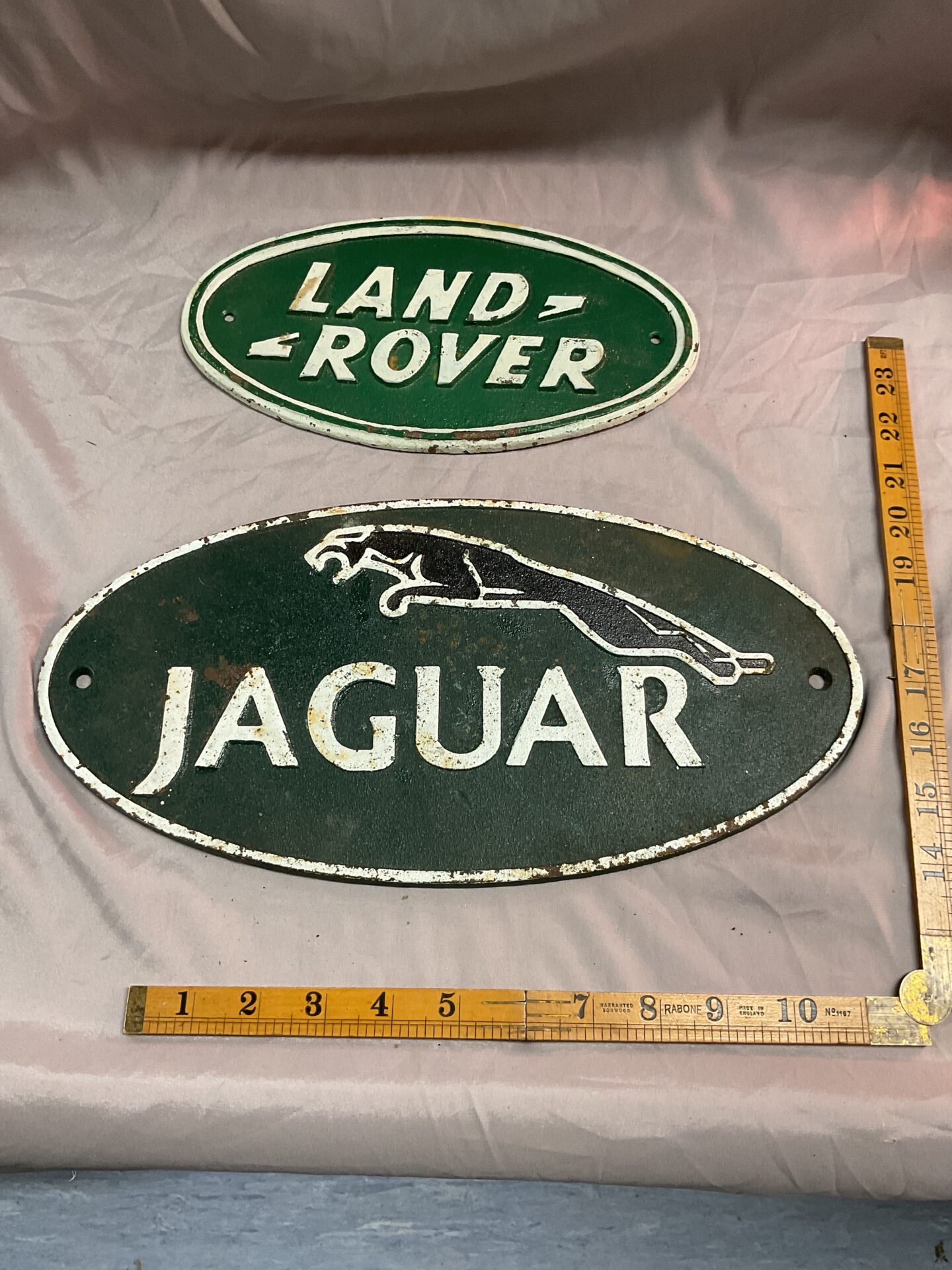 866 Cast iron Jaguar and landrover Signs