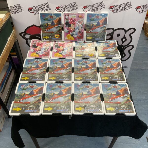 Colourful Disney Planes and Minnie Mouse character prints for collectors.