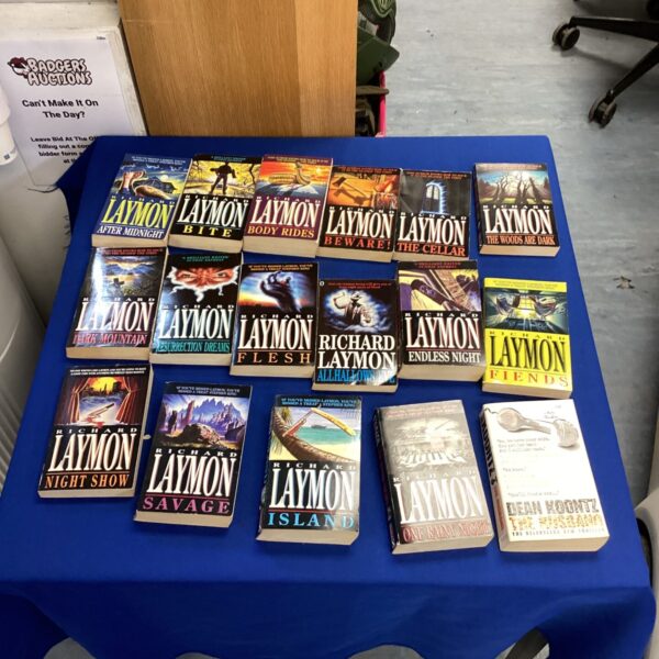 Collection of vintage Richard Laymon horror novels.