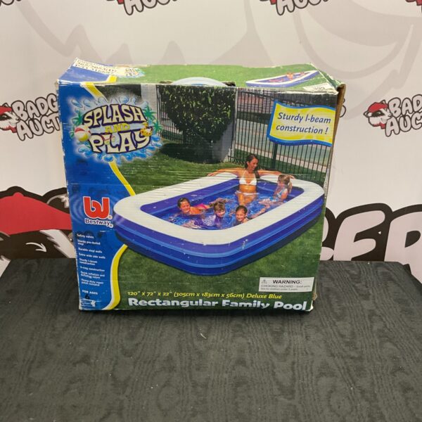 Bestway rectangular family pool for summer fun.