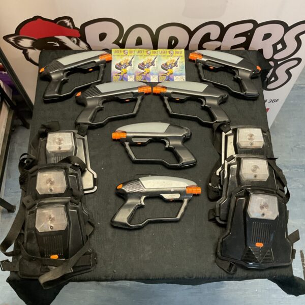 Vintage Laser Command set with guns and chest pads.