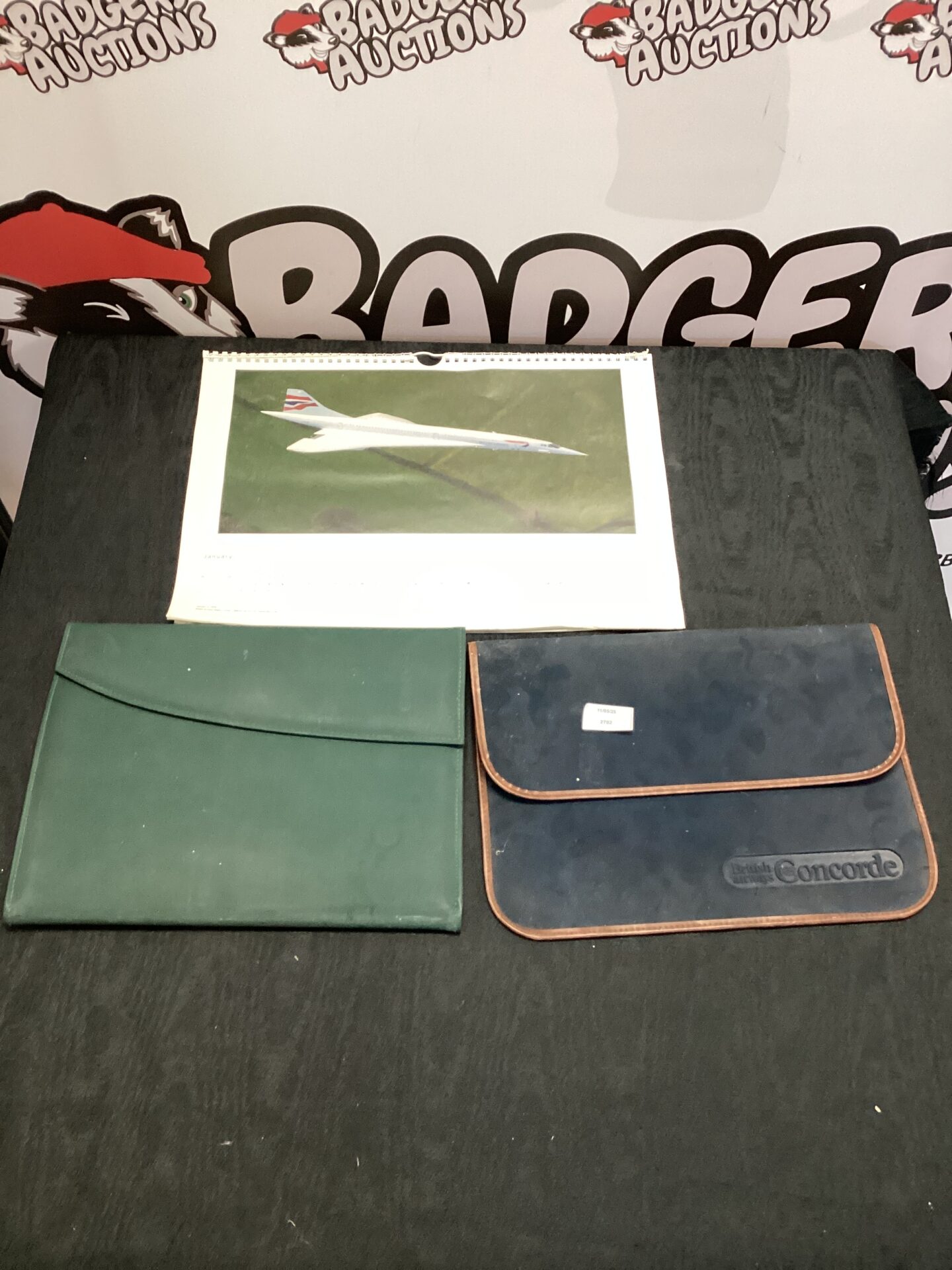 515 Concorde calendar with two concorde folders with memorabilia