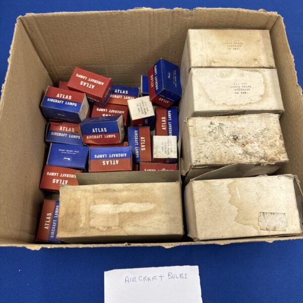 Vintage Atlas aircraft bulbs in original packaging.