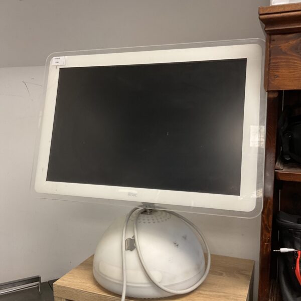 Vintage Apple iMac G3 computer in Bondi Blue.
