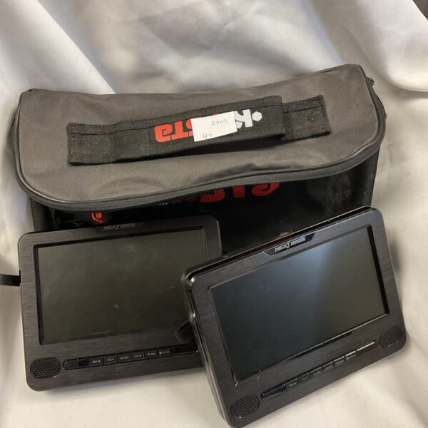 Nextbase car DVD player with black carrying case.