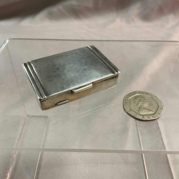 Antique Russian .835 silver snuff box with gilded interior.