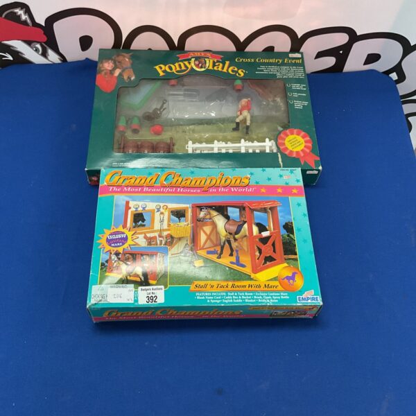 Vintage Bluebird Ponytales Cross Country Event and Empire Stall set for collectors.