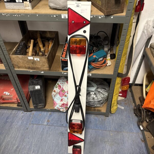 Used 4ft trailer lightboard with red lights and number plate lamp.