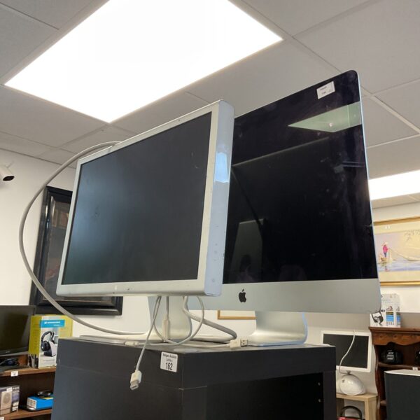 Silver Apple Cinema Display monitor for iMac computers.