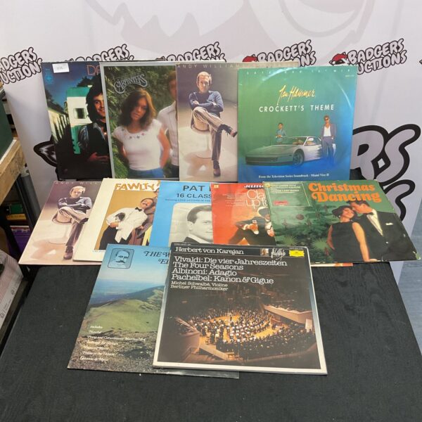 Vintage vinyl record collection lot featuring Carpenters and Andy Williams.