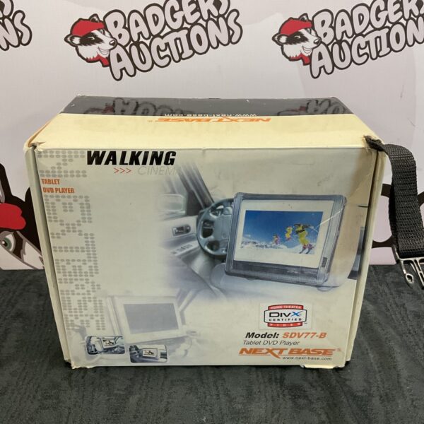 Nextbase portable DVD player system for in-car entertainment.