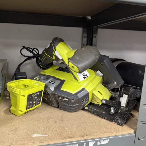 Ryobi One+ circular saw with charger and battery, untested.