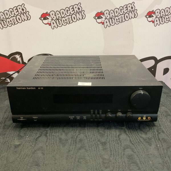 Vintage Harman Kardon avi 100 AV receiver front view.
