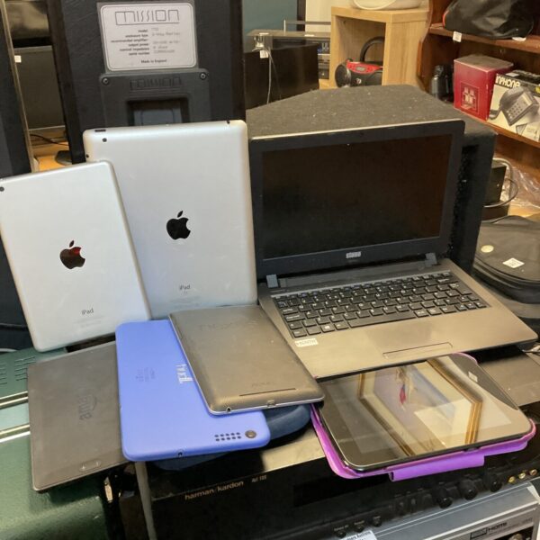 Bundle of Apple iPads and tablet PCs for sale.