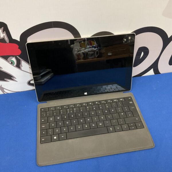 Front view of a used Microsoft Surface tablet with touchscreen display.