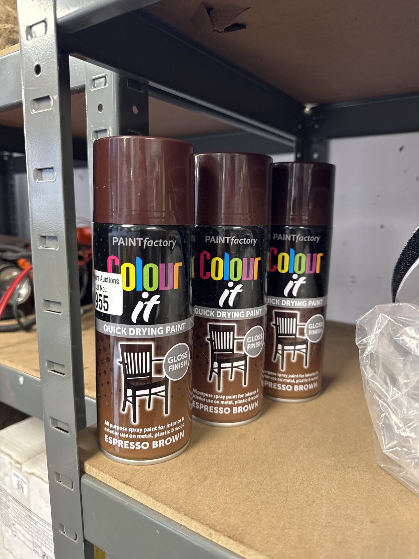 955 Three cans of colour it espresso brown spray paint