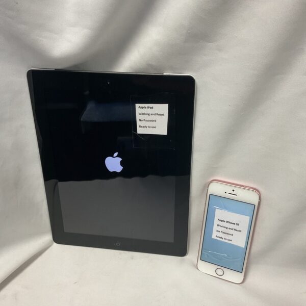 Apple iPhone and iPad bundle, showing both devices together.
