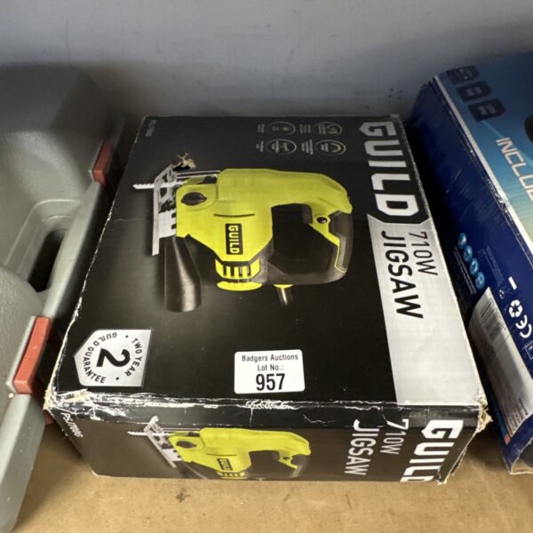 Used Guild 710w jigsaw power tool for woodworking.