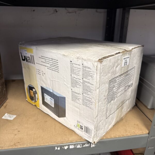 New Diall personal safe still in its original packaging.