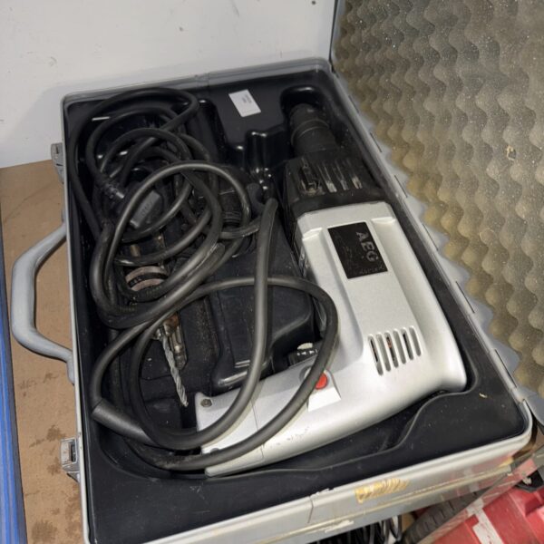 Vintage Aeg hammer drill in its original carrying case.