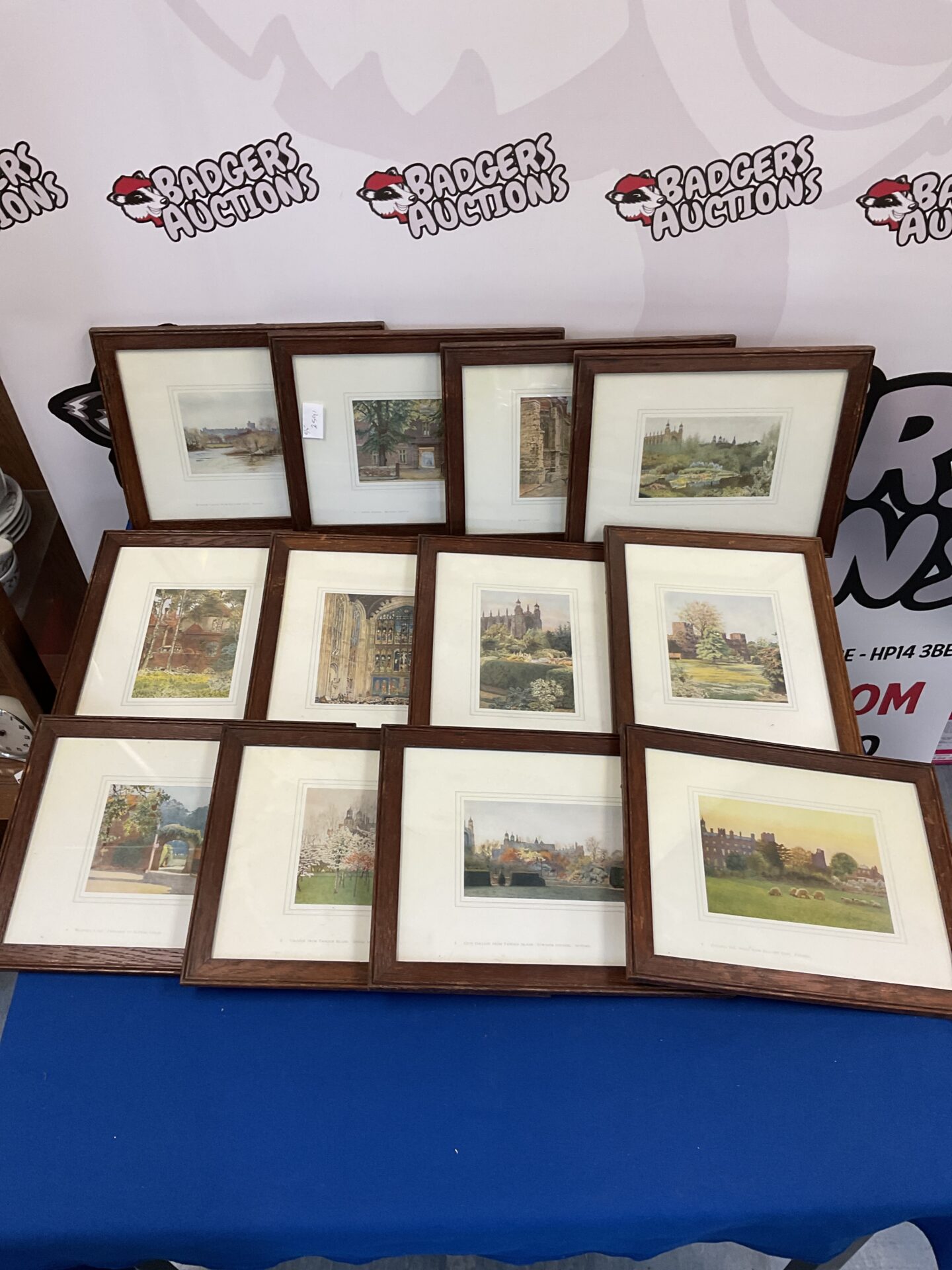 642 Set of 12 framed prints of colleges & schools