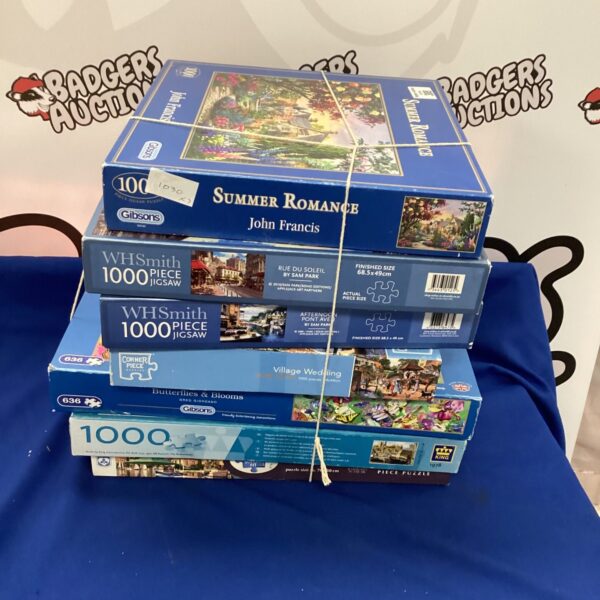 Jigsaw puzzle lot including Corner Piece and Gibsons puzzles.