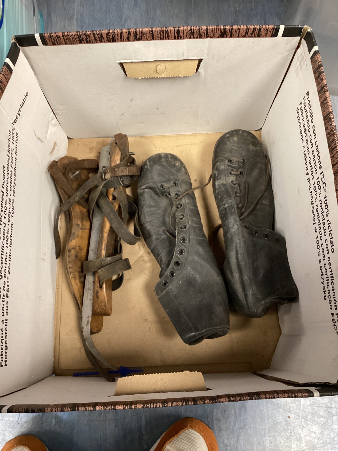 597 pair vintage boots and skates