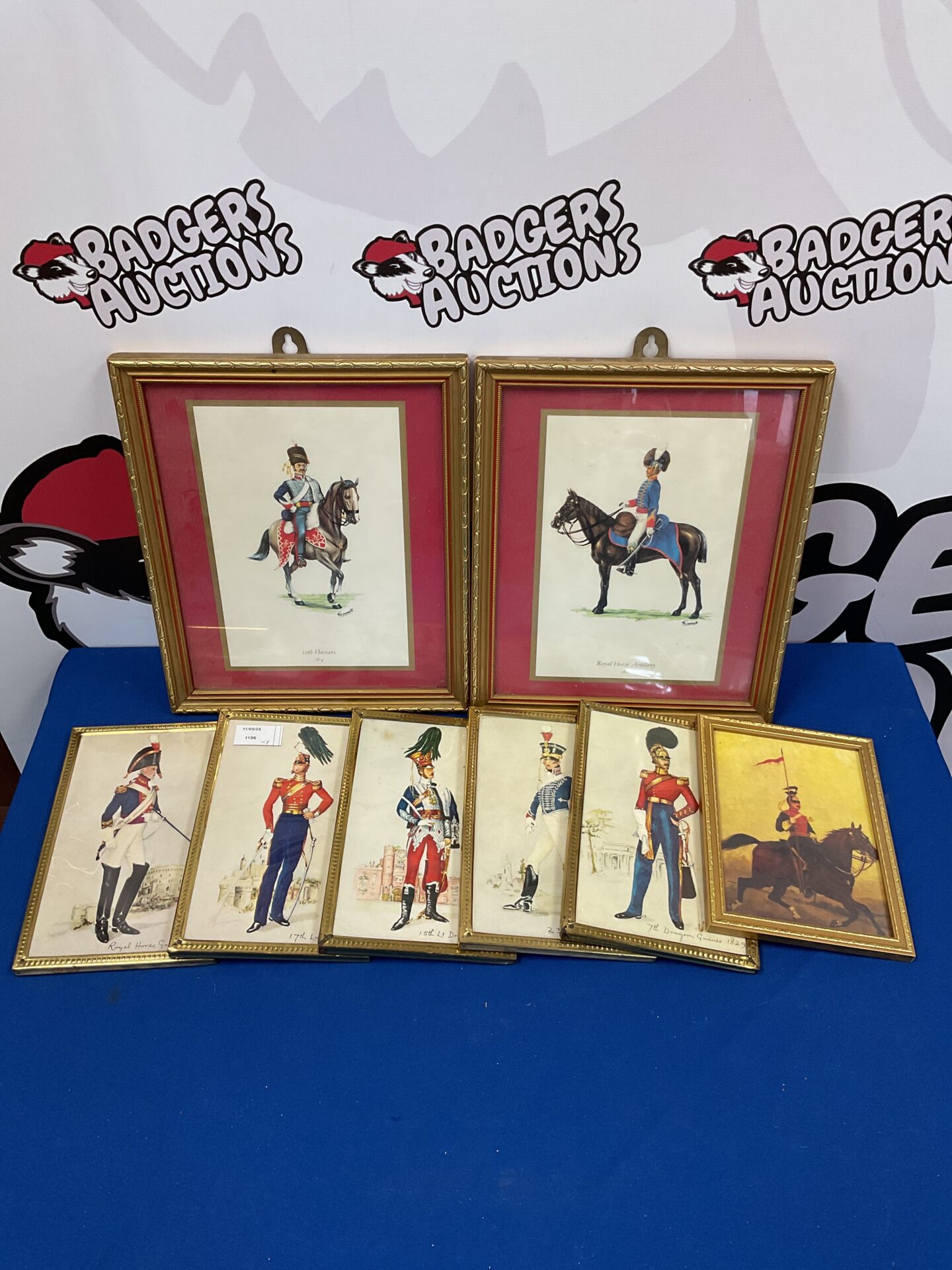 653 Collection of framed military dress prints