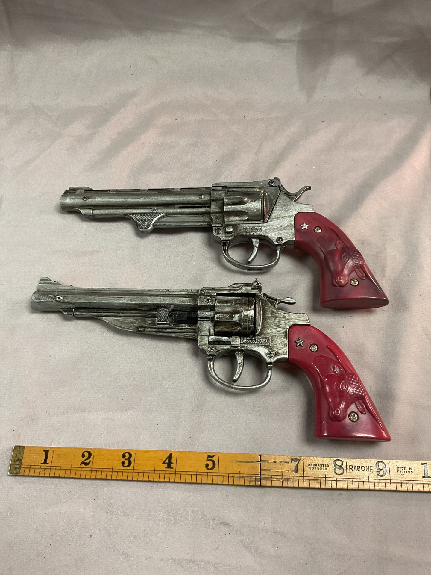 854 Two Wicke Germany Vintage Cap Guns Lucky Luke and Marshal