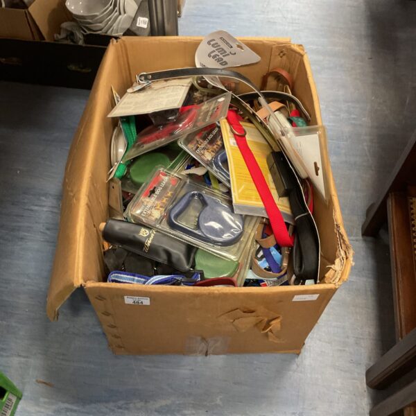 Large lot of retractable dog leashes and pet supplies.