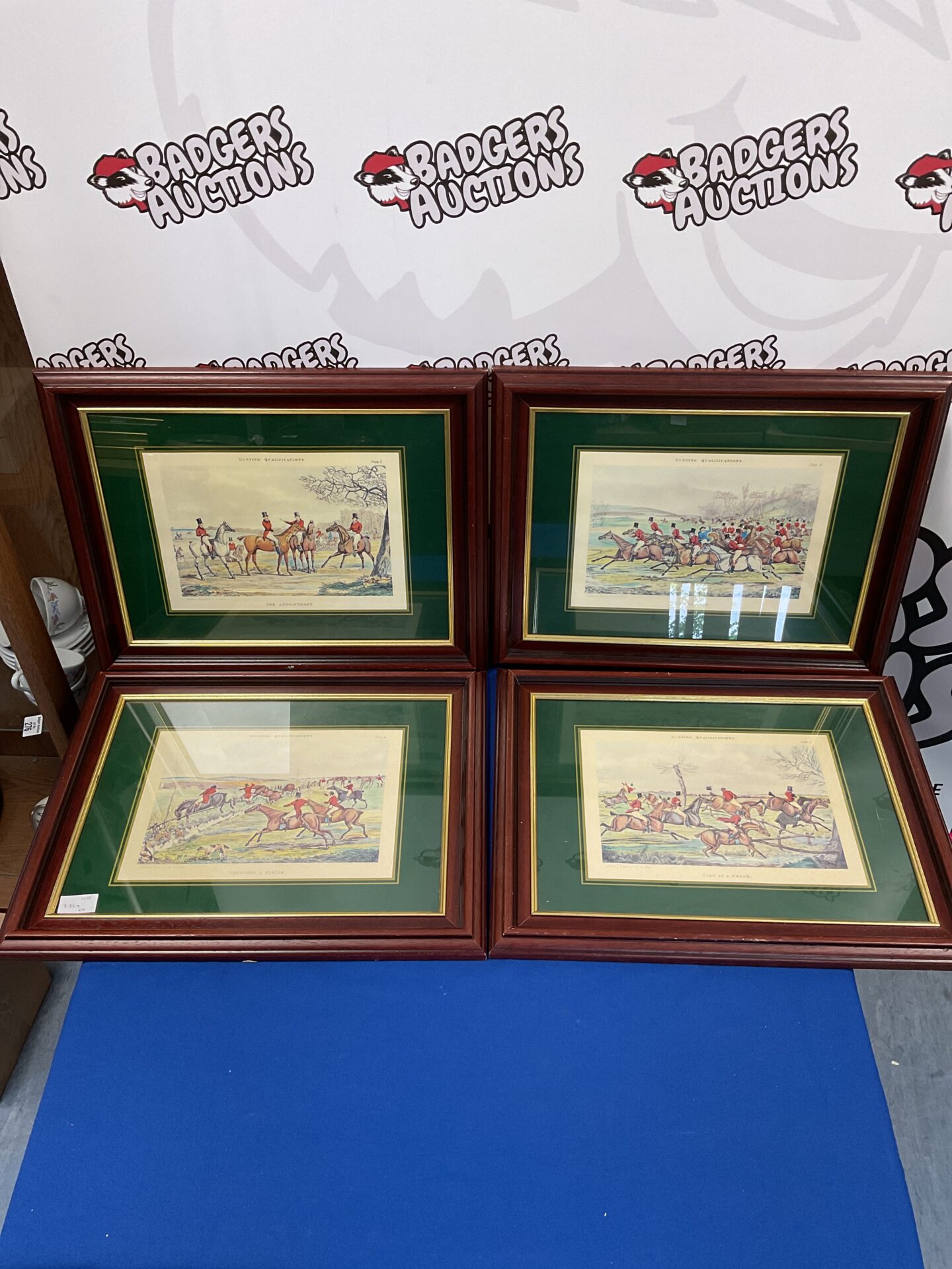 676 Set of four henry alken hunt scene prints