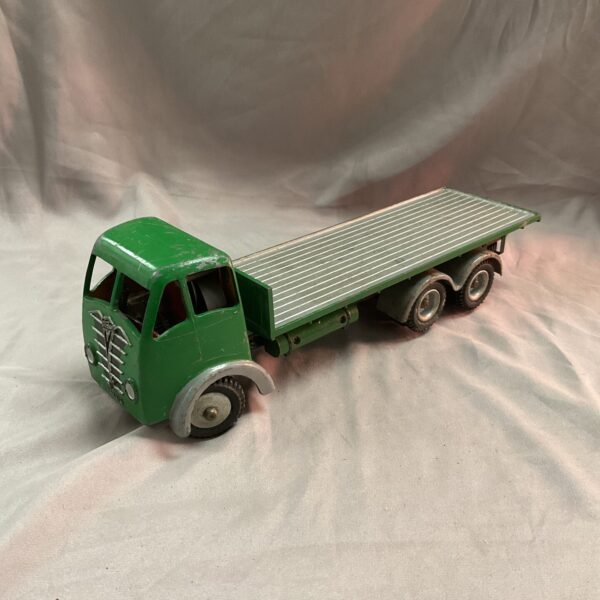 Green vintage Shackleton Foden six-wheel clockwork lorry.