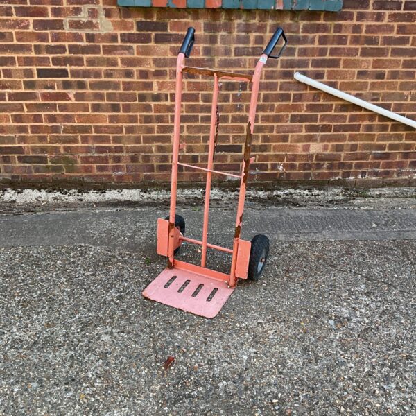 Vintage industrial sack barrow for heavy lifting and moving.