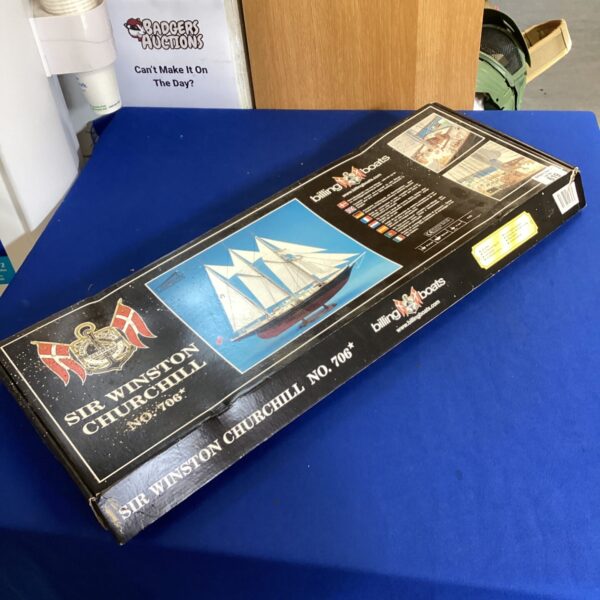 Vintage Billing Boats Sir Winston Churchill No.706 model ship kit box.