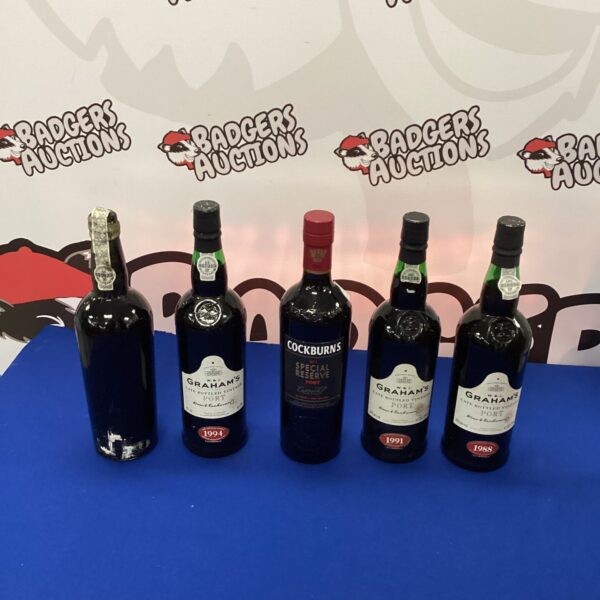 Vintage Port wine collection including Grahams 1988 bottle.