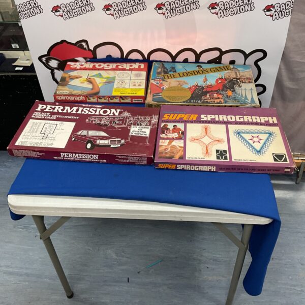 Vintage spirograph and London board game lot for collectors.