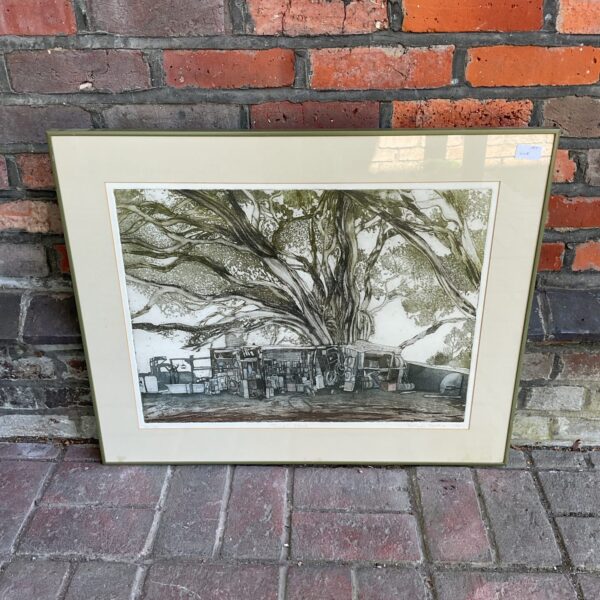 Brenda Hartill limited edition print “Theos Shed” rural landscape