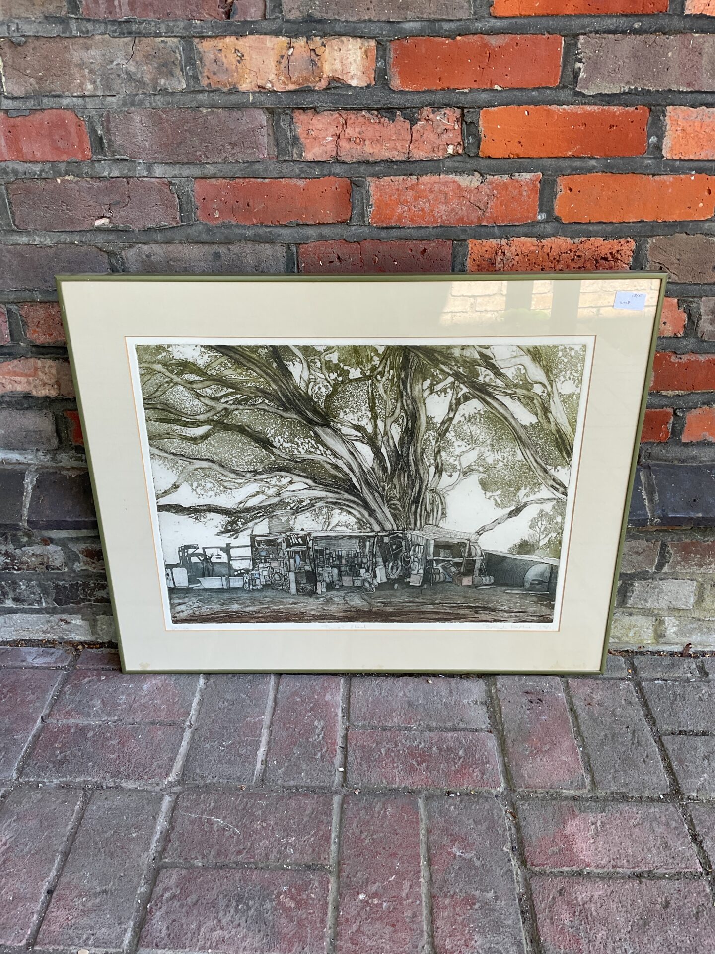 008 Brenda hartill limited edition signed print titled “theos shed”