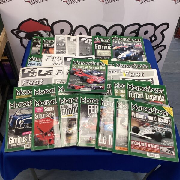 Vintage motorsport magazines collection, racing history and fast facts.